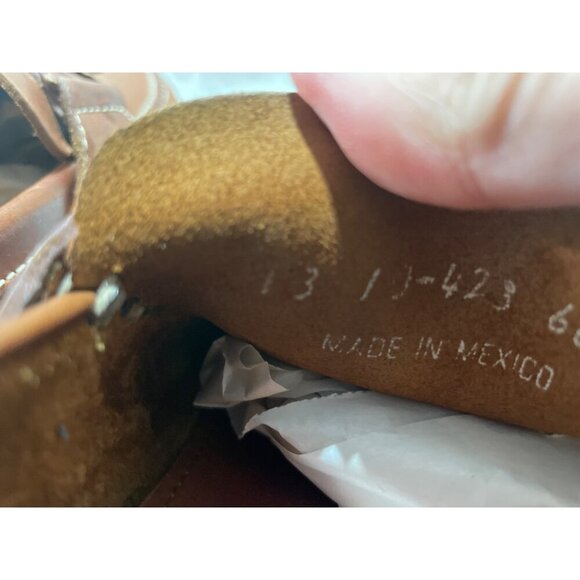 Mens Foster & Son Brown Leather Tassel Loafers Size 13 - Picture 9 of 9